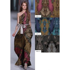Коприна Etro розово- кафява